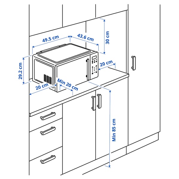 Illustration with measurements for the product: GÅTEBO.