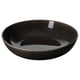 GLADELIG dark grey ceramic bowl, wide & shallow, textured glaze finish.