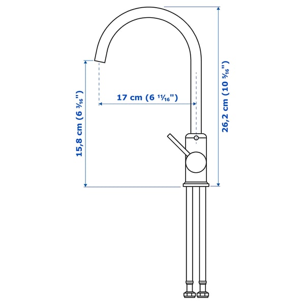 Illustration with measurements for the product: GLYPEN.