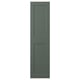 GRIMO: greenish grey door with wide panels, simple lines, and bevelled inner frames.