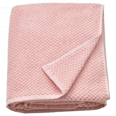 Soft, light pink GULVIAL towel, folded, 100% cotton, medium thick, textured.