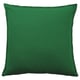 Green GURLI recycled cotton cushion cover, square shape, simple solid design.