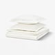 HAMPFLOCKEL Duvet cover and 2 pillowcases, white, 200x200/50x60 cm