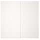 HASVIK white sliding wardrobe doors: modern, minimalist design with matte acrylic finish.