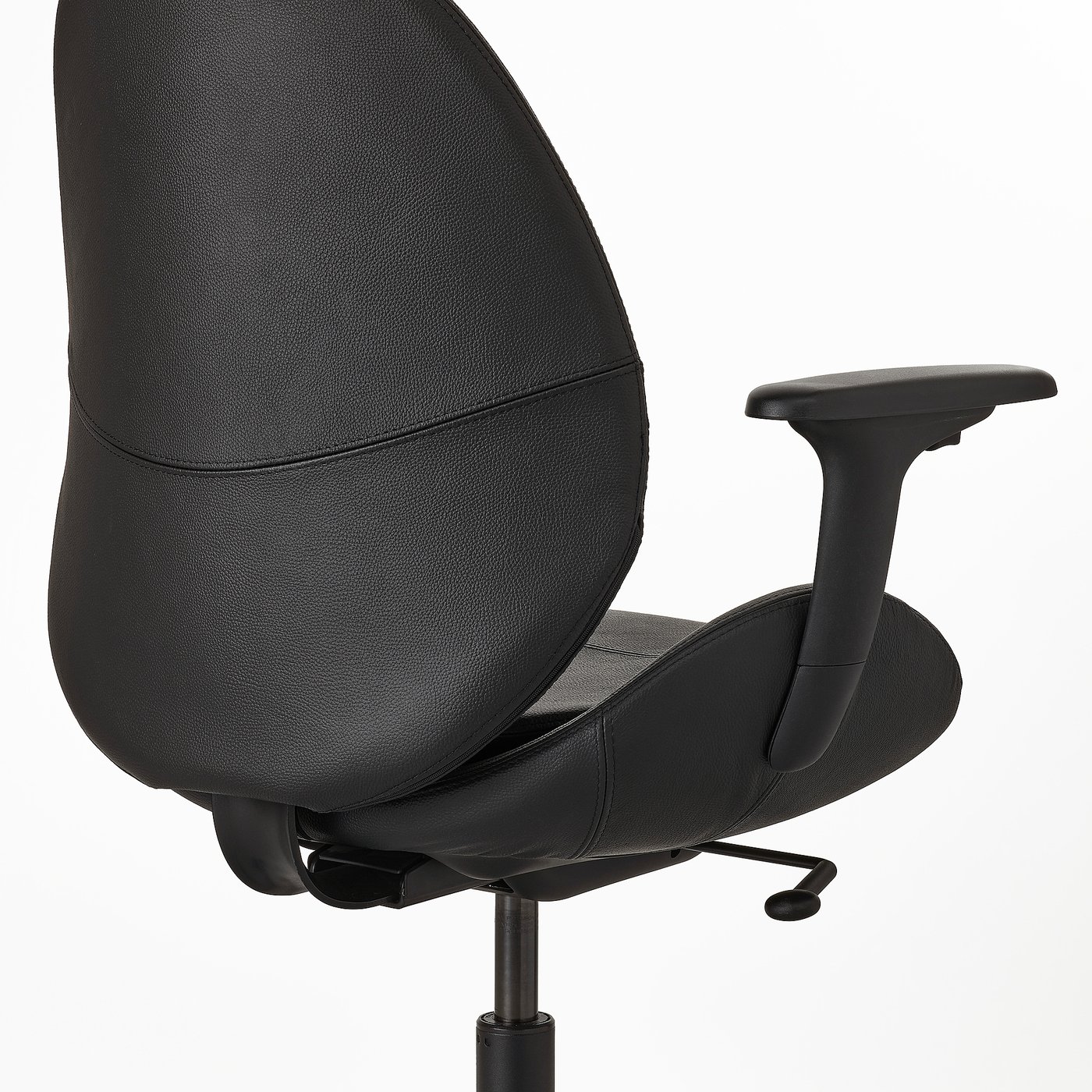 HATTEFJÄLL office chair with armrests, Smidig black/black - IKEA