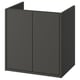 HAVBÄCK dark grey wall-mounted bathroom cabinet with two doors.