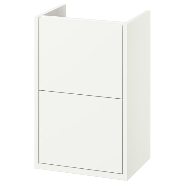 White wall-mounted bathroom cabinet HAVBÄCK with full drawer storage.