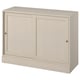 A HAVSTA light beige wooden cabinet, featuring sliding doors and a sleek scandinavian design.