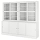HAVSTA cabinet, white. Four glass doors, two solid. Pine wood, classic design.