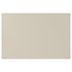 A beige HAVSTORP rectangular kitchen cabinet door made from acrylic-painted fiberboard, with smooth edges.