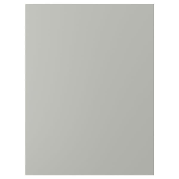 A light grey HAVSTORP kitchen cabinet door with a smooth finish and clean, straight lines.