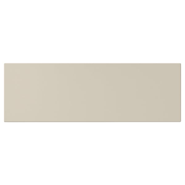 Beige HAVSTORP smooth modern kitchen cabinet front in acrylic paint.