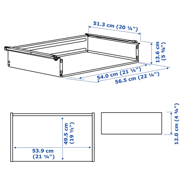Illustration with measurements for the product: HJÄLPA.