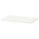 White HJÄLPA flat shelf, rectangle, simple design, made of paper foil and board.
