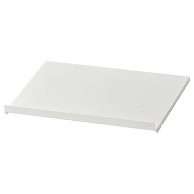 White steel shelf, flat, HJÄLPA organiser.