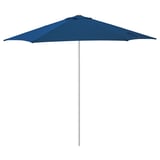 Blue umbrella, HÖGÖN brand, square canopy with aluminium pole, easy to open/close.