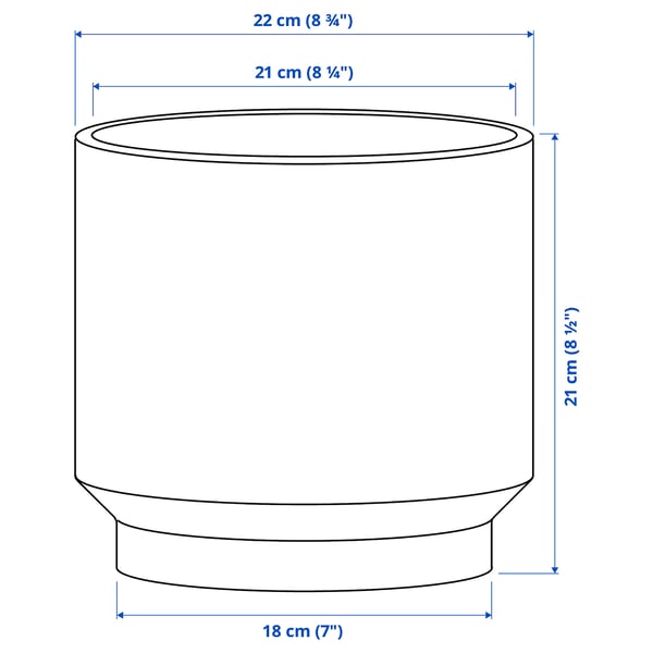 Illustration with measurements for the product: HONUNGSPALM.