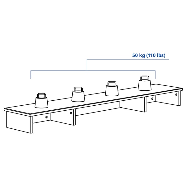 IDANÄS Add-on unit desk, white, 152x30 cm