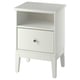 IDANÄS white bedside table, modern, single drawer