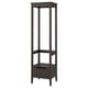 Black IDANÄS tall wardrobe with shelves & drawer.