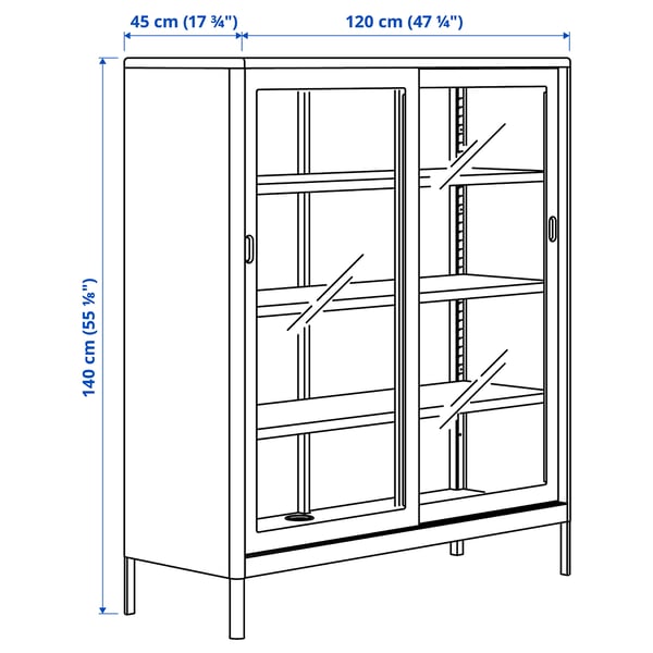 Illustration with measurements for the product: IDÅSEN.