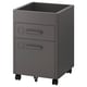 IDÅSEN mobile filing cabinet with 2 magnetic drawers & wheels.