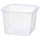 IKEA 365+ clear square plastic food container with lid.