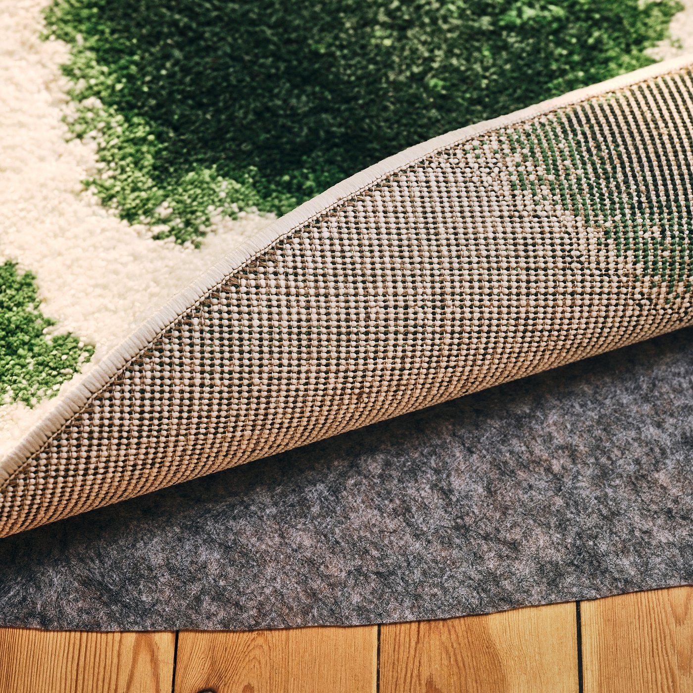 IKEA PS 2026 rug, low pile, oval/green off-white, 200x266 cm