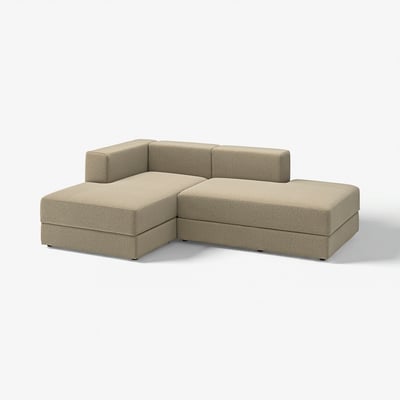 JÄTTEBO Chaise longue modules, Johanneshov brown-beige