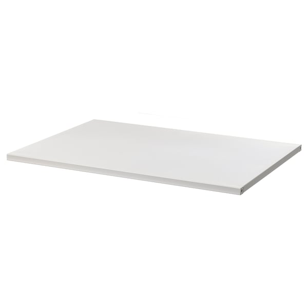 White JOSTEIN metal shelf, rectangular, durable powder-coated steel.