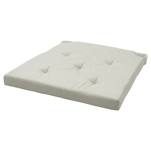 JUSTINA, rectangular foam seat cushion, light grey, cotton, double-sided.