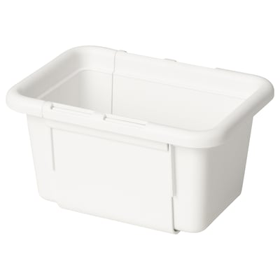 KACKLA white extendable box, plastic, rectangular shape, minimalist design.