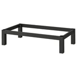Black KALLAX underframe, metal, rectangular base with adjustable feet.