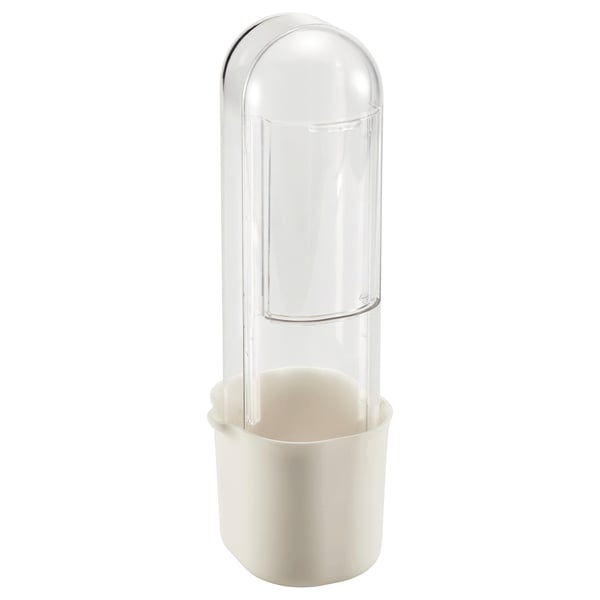 KLIPPKAKTUS white herb keeper, tall clear dome, preserves humidity, bottom polypropylene, shape cylindrical.