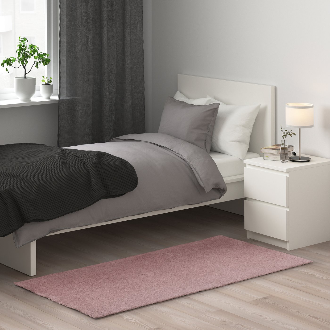 IKEA KNARDRUP クナールドルップ ラグ カーペット ペールピンク 【公式
