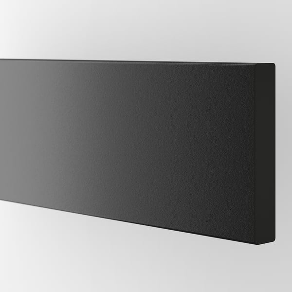 Dark flat rectangular drawer front with smooth finish.