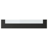 KNIVSHULT drawer front, black, sleek with glass panel.