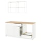 KNOXHULT Kitchen, white, 180x61x220 cm