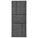 Grey recycled nylon doormat with rubber backing, rectangular shape.