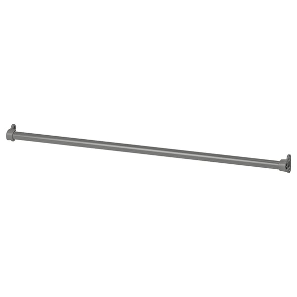 KOMPLEMENT silver clothes rail, steel, rectangular, minimalist design.