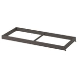KOMPLEMENT clothing rail, dark grey, metal, rectangular, minimalist design.