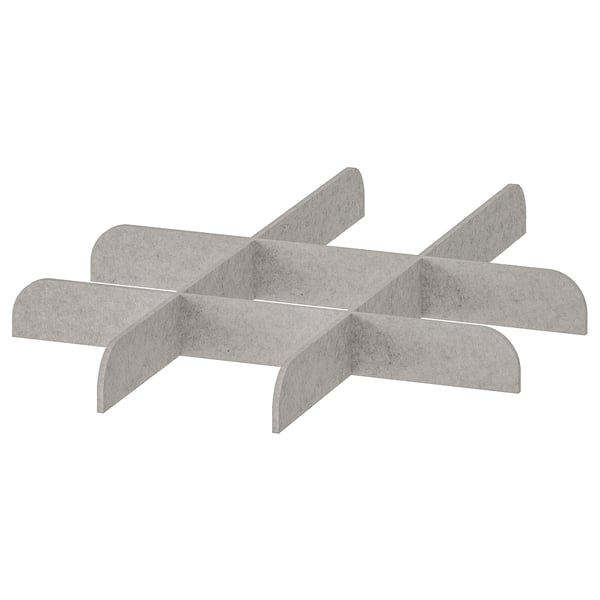 KOMPLEMENT grey wardrobe divider, polyester, star shape, organised compartments.
