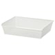 Ikea KOMPLEMENT mesh basket, white, rectangular, metal grid design, air circulation for fresh clothes storage.