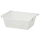 KOMPLEMENT white mesh basket for storage, rectangular shape with handles.