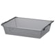 KOMPLEMENT metal basket, grey, rectangular, perforated design, air circulation, 10-yr guarantee.