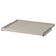 KOMPLEMENT pull-out tray in beige with metal sides and handles.