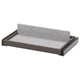 Grey KOMPLEMENT pull-out tray with felt interior and dark frame.
