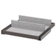 KOMPLEMENT pull-out tray, grey felt, dark frame, rectangular, minimalist.