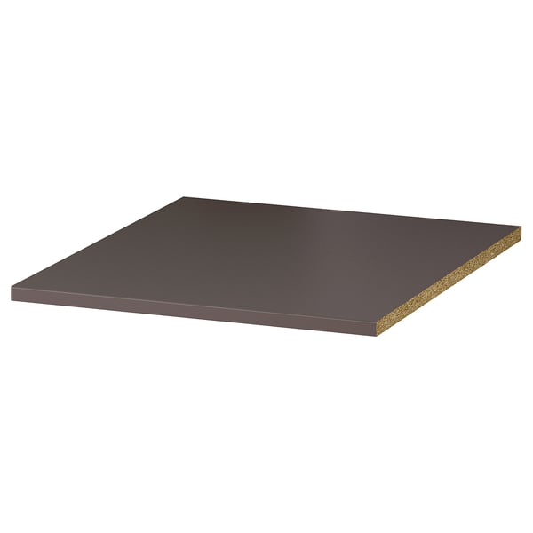 KOMPLEMENT shelf, black, rectangular, smooth surface, particleboard core.