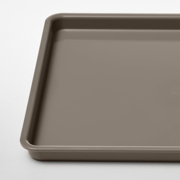 Flat, square storage tray with shiny, even surface; appears durable and high quality.